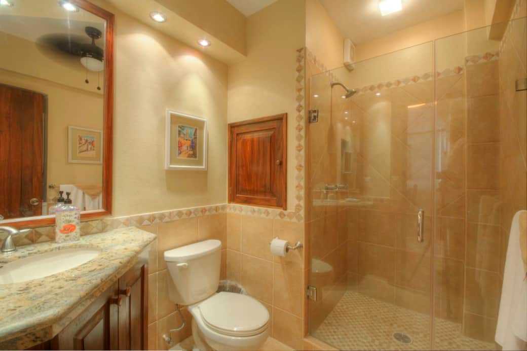 Condo bathroom and walk-in shower